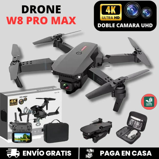 NUEVO DRONE  W8 PRO MAX 2025 CON INTELIGENCIA ARTIFICIAL + 2 BATERIAS ADICIONALES y ESTUCHE DE REGALO